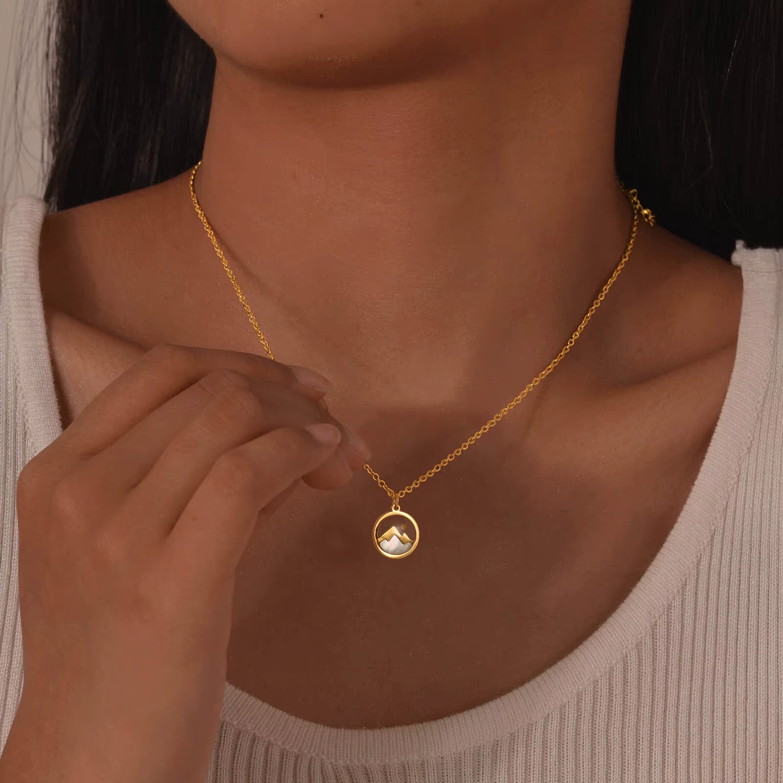 Fe - Collar Grano de Mostaza Bañado en Oro 18k