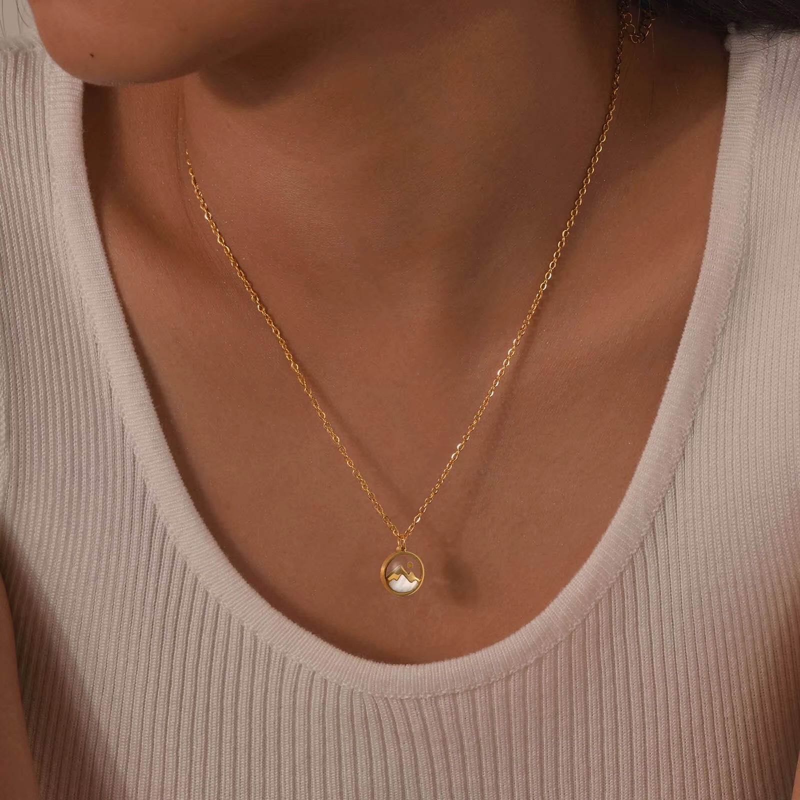Fe - Collar Grano de Mostaza Bañado en Oro 18k