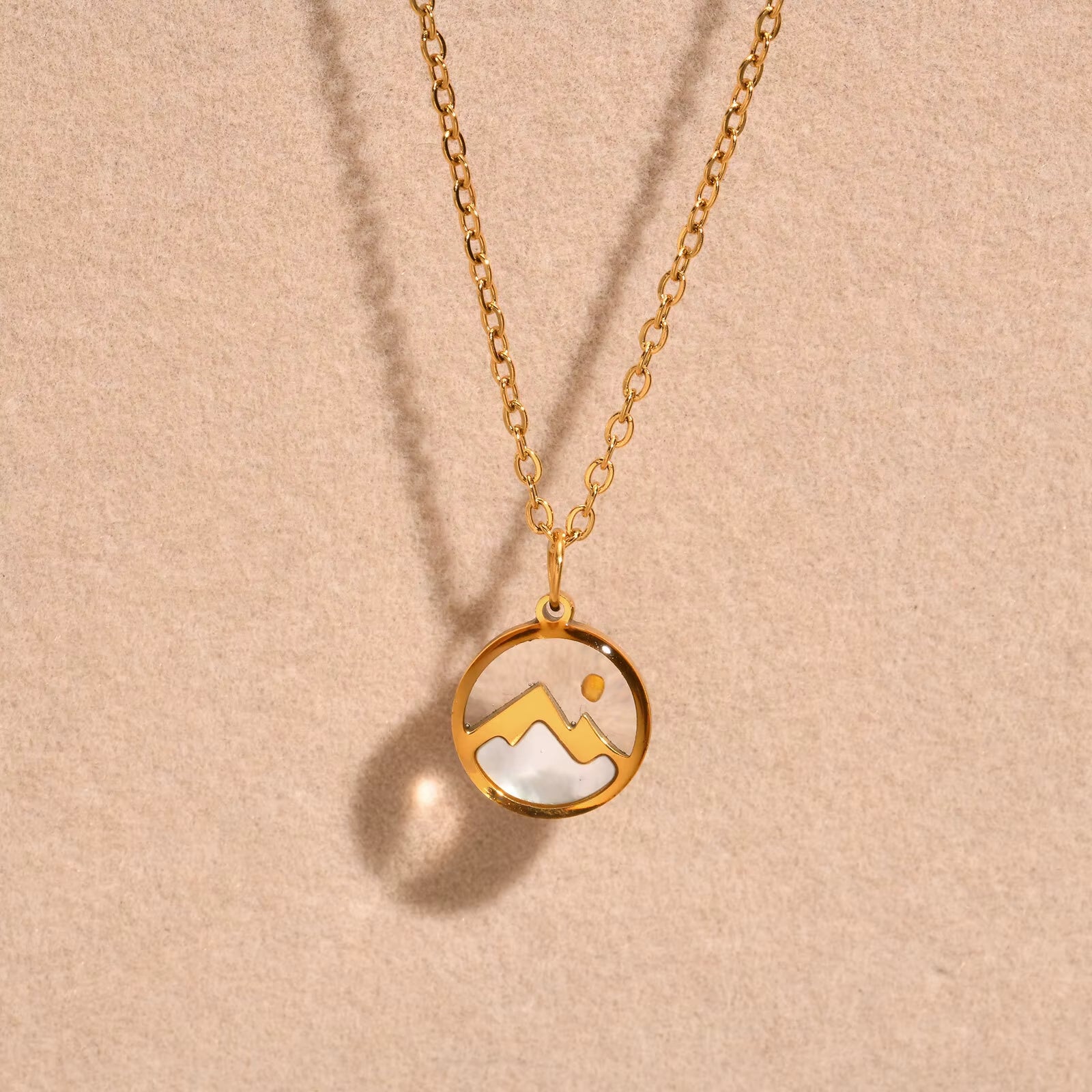 Fe - Collar Grano de Mostaza Bañado en Oro 18k