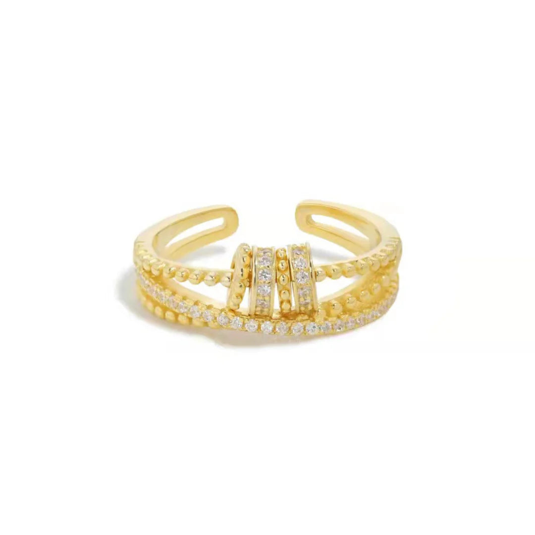 Anillo Antiansiedad Bañado en Oro de 18K