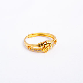 Anillo Antiestrés Amor Infinito Bañado en Oro 18K