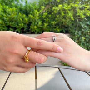 Anillo Antiestrés Amor Infinito Bañado en Oro 18K