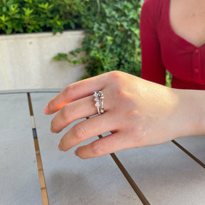 Anillo Antiestrés Tres Corazones Bañado en Oro de 18k