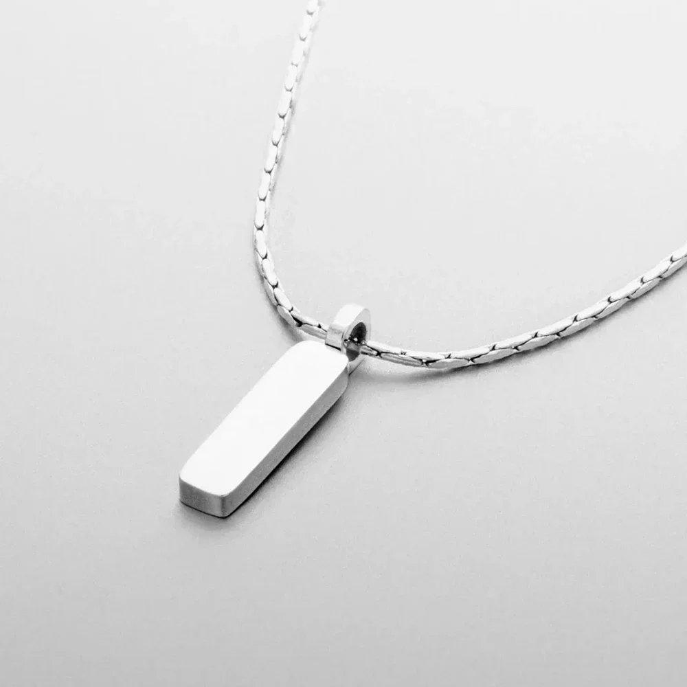 Collar Americano Bañado en Oro Blanco de 18k