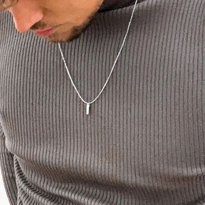 Para Mi Hijo - Collar Americano Baño de Oro Blanco 18k