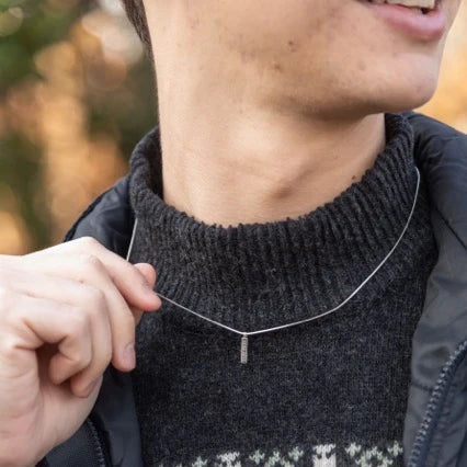 Para Mi Nieto - Collar Americano Baño de Oro Blanco 18k