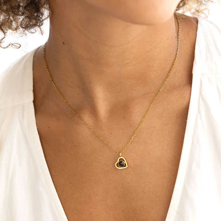 Collar Personalizado Corazón Eterno con Foto Plata 925