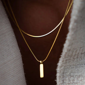 Collar Americano Chapado en Oro de 18k