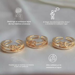 Para Mi Hija - Anillo Antiestrés Bañado en Oro de 18k