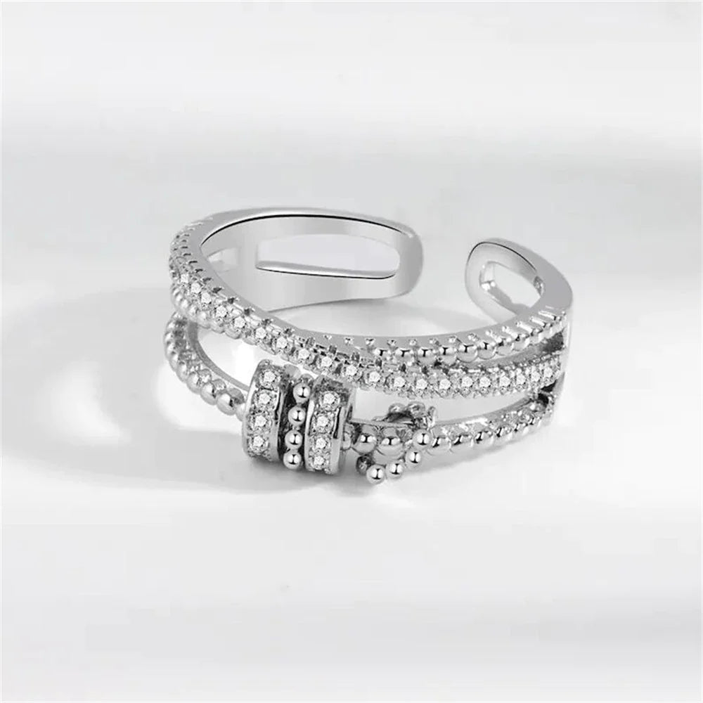 Anillo Antiansiedad Bañado en Oro de 18K