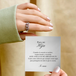 Para Mi Hija - Anillo Antiestrés Bañado en Oro de 18k