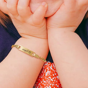 Pulsera Personalizada Bebé Chapada en Oro 18k (0 a 3 años)
