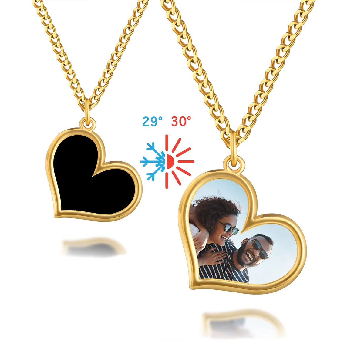 Colar Personalizado Corazón Mágico Bañado en Oro 18k