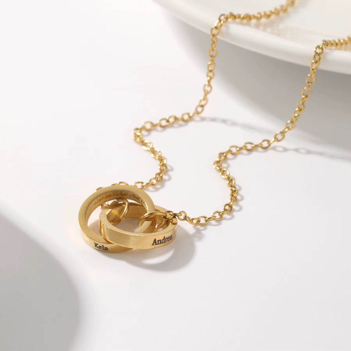 Collar Personalizado Eslabón Irrompible Bañado en Oro de 18k