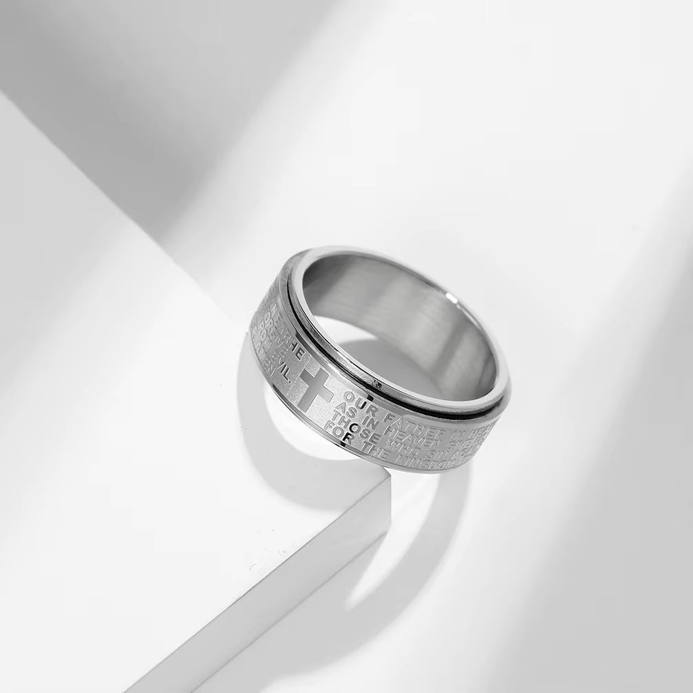 Anillo Masculino Anti Ansiedad Bañado en Oro 18k