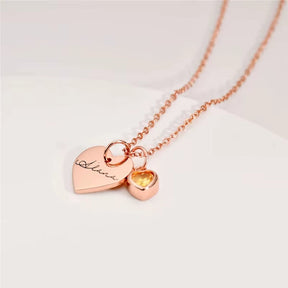 Collar Personalizado Corazón de Cumpleaños Bañado en Oro 18k