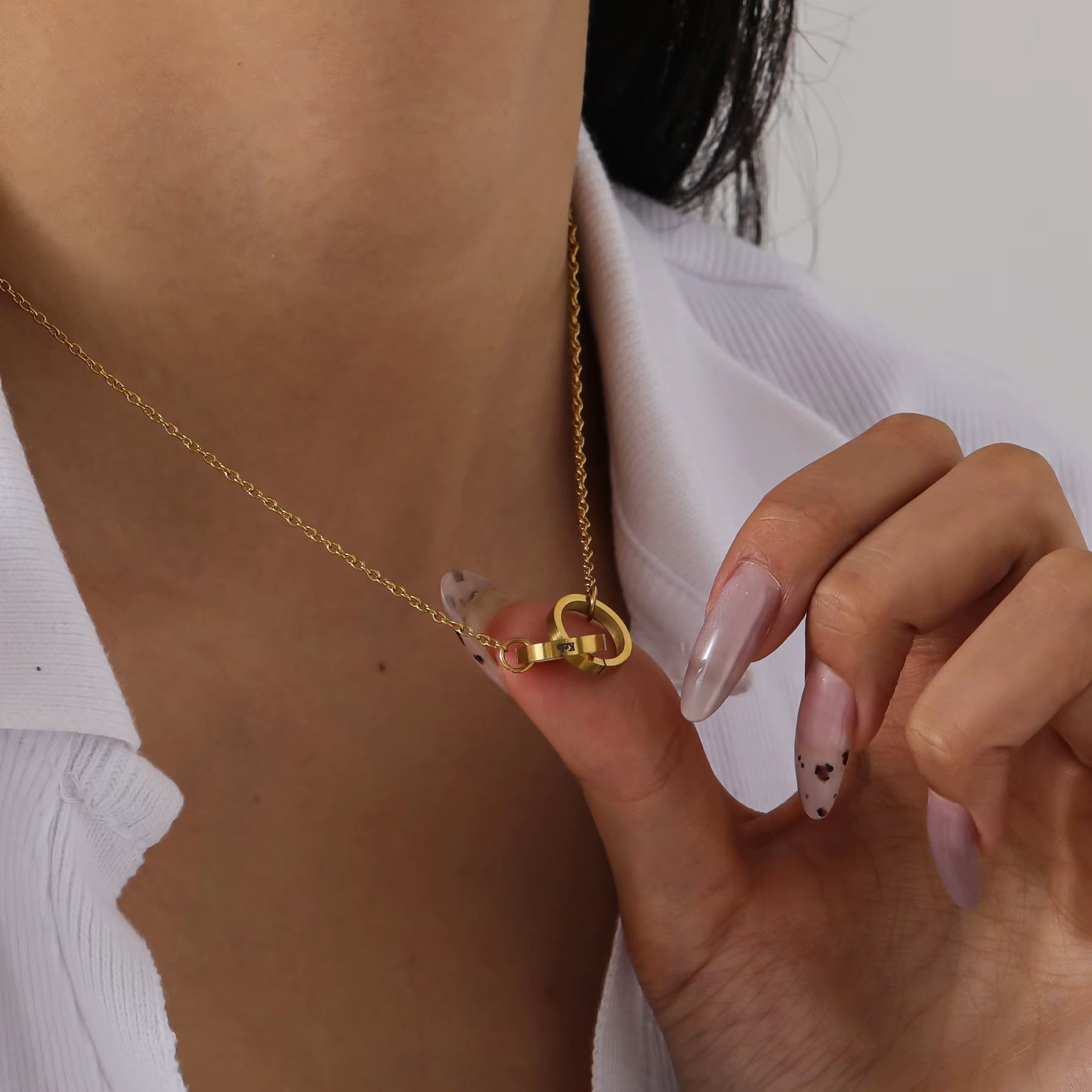 Collar Personalizado Eslabón Irrompible Bañado en Oro de 18k