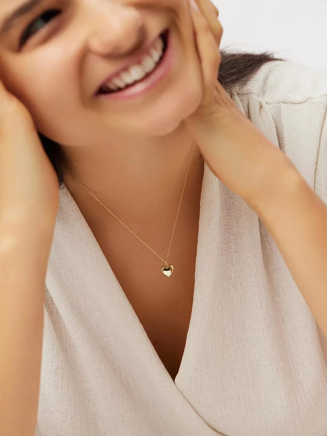 Collar Personalizado Corazón 3D Bañado en Oro 18k