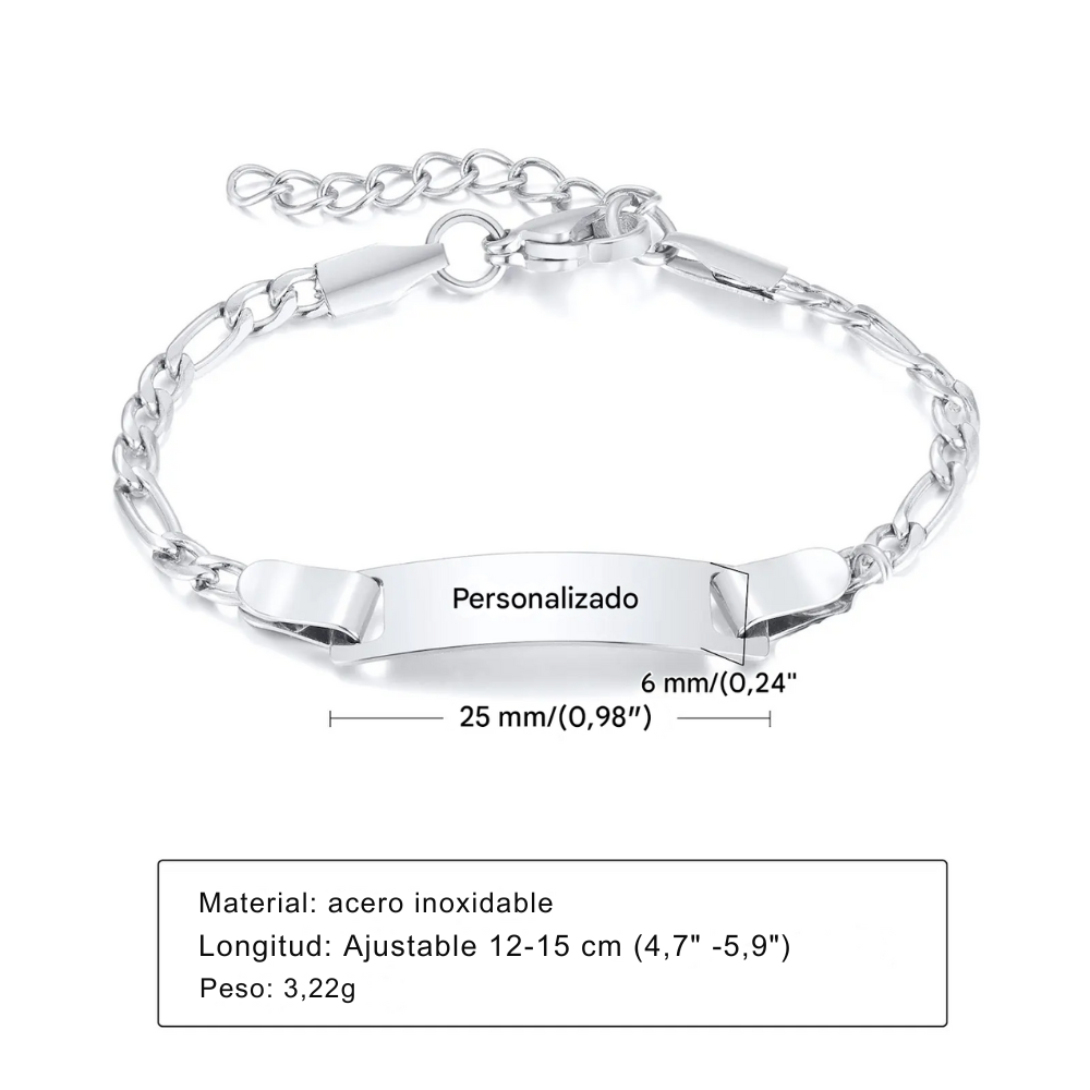 Pulsera Personalizada Bebé Chapada en Oro 18k (0 a 3 años)