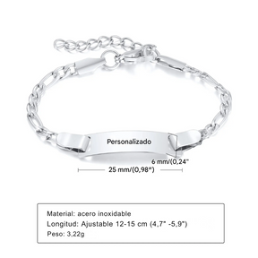 Pulsera Personalizada Bebé Chapada en Oro 18k (0 a 3 años)