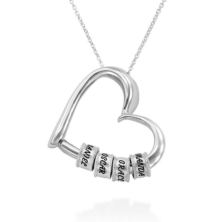 Collar Personalizado Corazón Gigante Bañado en Oro 18k